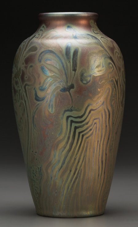 A Weller Sicard Lustre Glazed Pottery Vase, Desi: A Weller Sicard Lustre Glazed Pottery Vase, Designed by Jacques Sicard, Zanesville, Ohio,