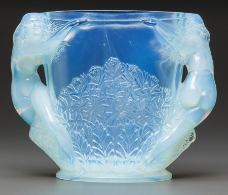A Sabino Opalescent Glass Deux Femmes Vase, Pari: A Sabino Opalescent Glass Deux Femmes Vase, Pa