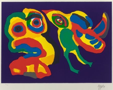 Karel Appel (Dutch, 1921-2006) Come Back Pussyca: Karel Appel (Dutch, 1921-2006) Come Back Pussycat, 1974 Lithograph in colors on cream