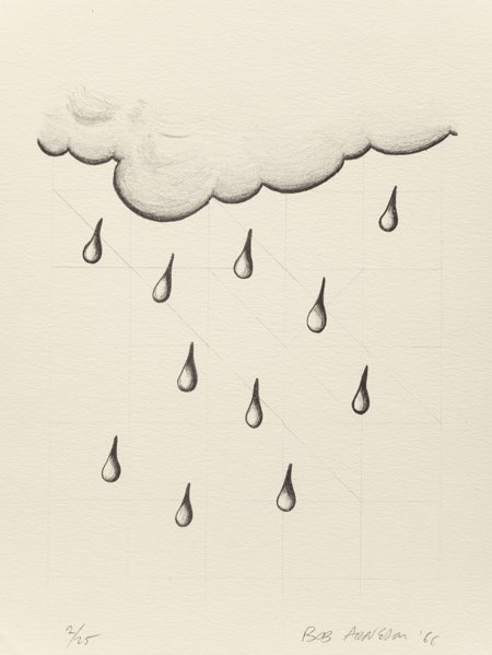 Robert Arneson (American, 1930-1992) Untitled (R: Robert Arneson (American, 1930-1992)Untitled (Rain Drops), 1966Lithograph