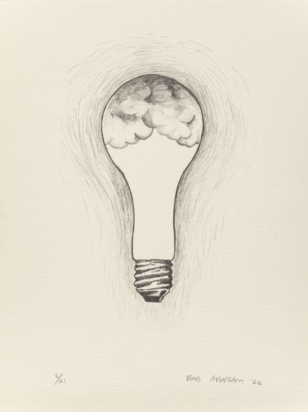 Robert Arneson (American, 1930-1992) Untitled (L: Robert Arneson (American, 1930-1992)Untitled (Light Bulb), 1966Lithograph