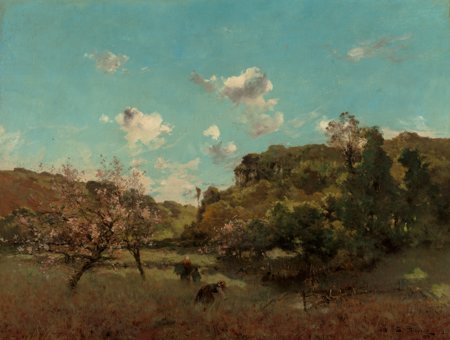 Léon Germain Pelouse (French, 1838-1891) Prepari: Léon Germain Pelouse (French, 1838-1891) Preparing Fields for Spring Planting, 1