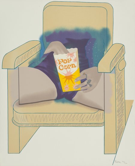 Larry Rivers (American, 1925-2002) Popcorn, 1977: Larry Rivers (American, 1925-2002)Popcorn, 1977Screenprint in colors on wov
