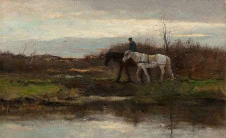 Johan Frederik Cornelis Scherrewitz (Dutch, 1868: Johan Frederik Cornelis Scherrewitz (Dutch, 1868-1951)The End of DayOil on