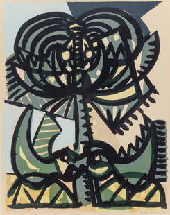 Richard Mortensen (Danish, 1910-1993) Untitled L: Richard Mortensen (Danish, 1910-1993)UntitledLithograph in colors25-1/4