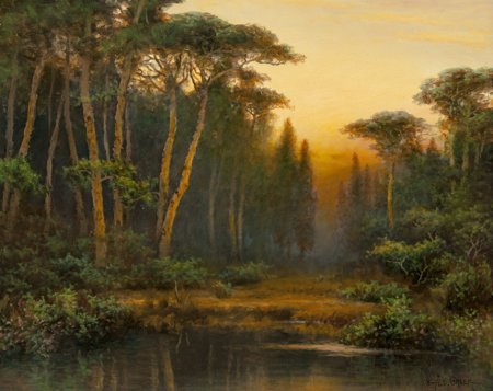 A.D. Greer (American, 1904-1998) Texas Swamp Oil: A.D. Greer (American, 1904-1998) Texas Swamp Oil on canvas 24 x 30 inches