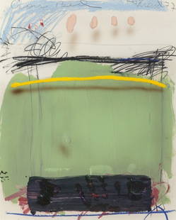 James Harvard (American, b. 1937) Crow Bed, 1977: James Harvard (American, b. 1937)Crow Bed, 1977Mixed media on paper24 x 19 inch