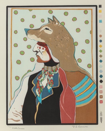 T.C. Cannon (American, 1946-1978) Suite of Five: T.C. Cannon (American, 1946-1978)Suite of Five PrintsLithograph in colors,