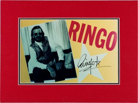 Beatles - Ringo Starr Signed Large Photo in Matt (1 of 2)