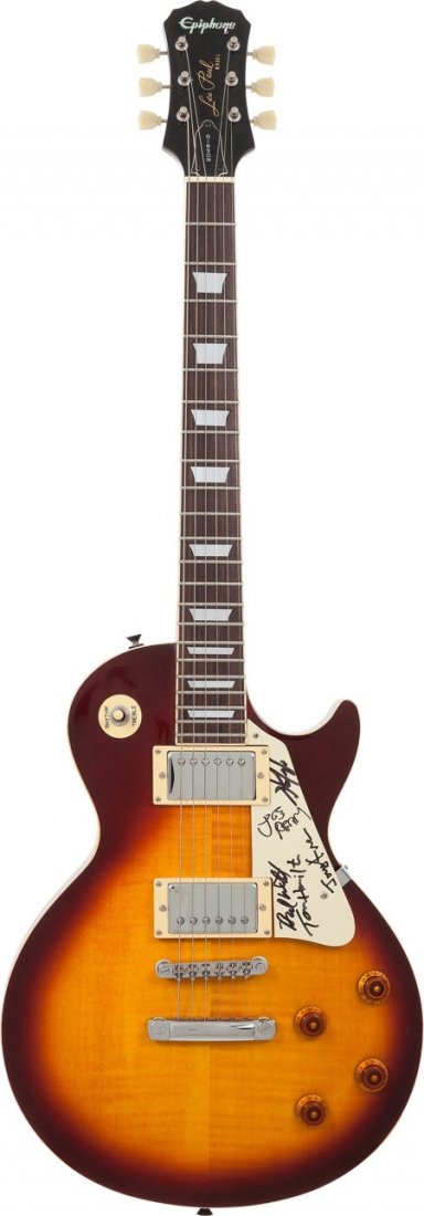 Aerosmith Signed 1993 Epiphone Les Paul Standard (1 of 2)