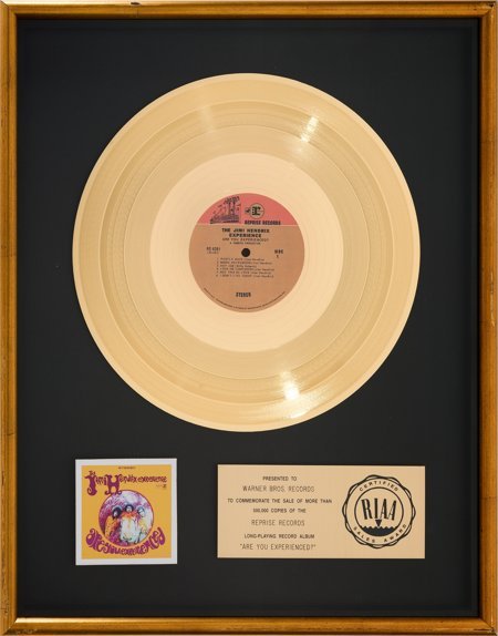 Jimi Hendrix Experience Are You Experienced? RIA: Jimi Hendrix Experience Are You Experienced? RIAA Gold Reco