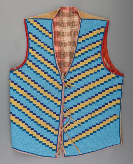 A Blackfeet Man's Beaded Hide Vest c. 1900   hid (1 of 2)