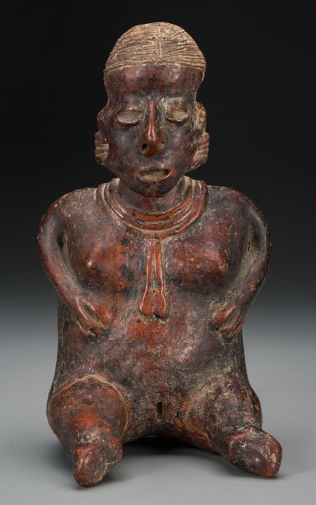 A Nayarit Seated Female Figure c. 200 BC - 200 A (1 of 2)