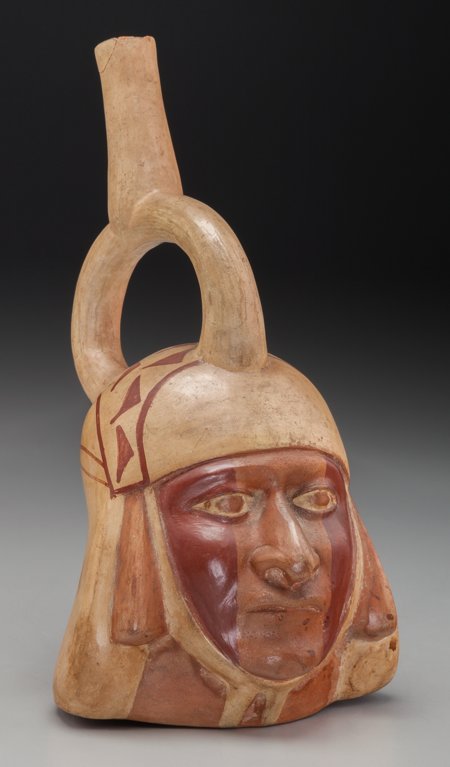 A Moche Stirrup Spout Portrait Vessel c. 250 - 5 (1 of 3)