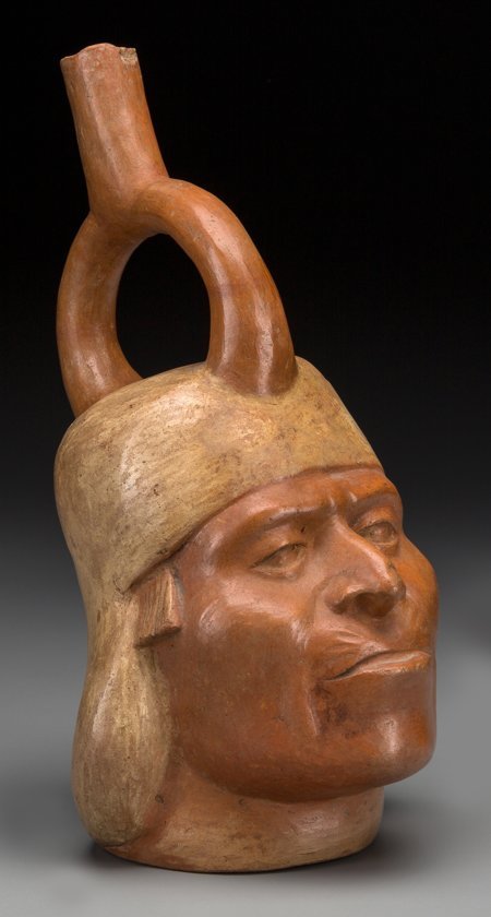 A Moche Stirrup Spout Portrait Vessel c. 250 - 5 (1 of 2)