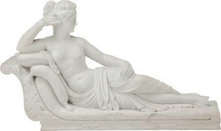 A Marble Sculpture after Antonio Canova: Pauline: A Marble Sculpture after Antonio Canova: Pauline Borghese as Venus Victrix<