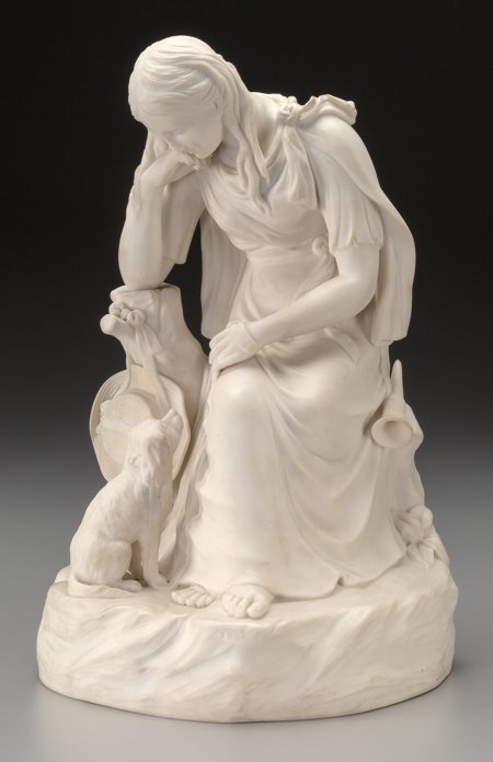 A Wedgwood Parian Figure Modeled by Edward Keys:: A Wedgwood Parian Figure Modeled by Edward Keys: Poor Maria, Burslem (St
