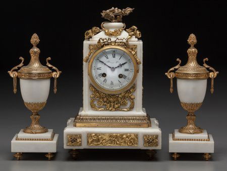 A Three-Piece Raingo Freres Gilt Bronze and Whil (1 of 2)