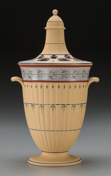 A Wedgwood Genius Collection Cane Jasper Bough P: A Wedgwood Genius Collection Cane Jasper Bough Pot,