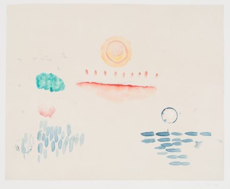 Pat Steir (American, b. 1938) Kweilin Dreaming 7: Pat Steir (American, b. 1938)Kweilin Dreaming 7, 1989Woodblock with hand coloring o