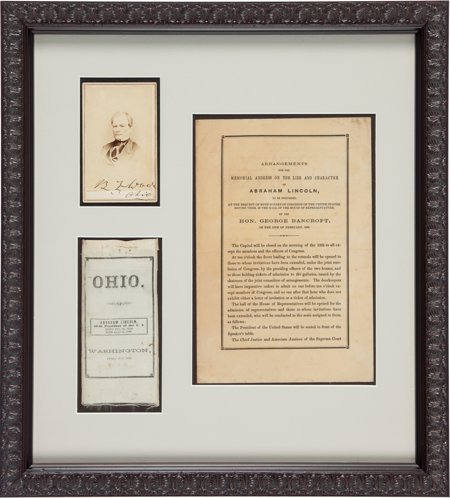 Abraham Lincoln: A Unique Silk Ribbon Worn by Ho (1 of 5)