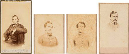 Confederate Cartes-de-Visite: Alexander H. Steph: Confederate Cartes-de-Visite: Alexander H. Stephens [Signed], William Smith, Martin Luther Smith and G