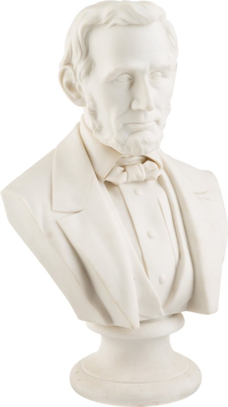 Abraham Lincoln: Parian Ware Bust. 12" parian bu (1 of 2)