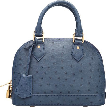 Louis Vuitton Indigo Blue Ostrich Alma BB Bag Ex (1 of 4)