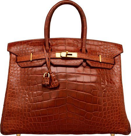 Hermes 35cm Shiny Etrusque Alligator Birkin Bag (1 of 5)