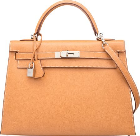 Hermes 32cm Natural Vache Liegee Leather Sellier (1 of 5)