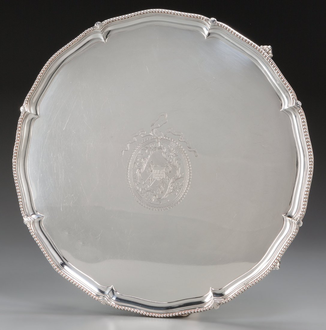 A John Schofield George III Silver Footed Salver (1 of 3)