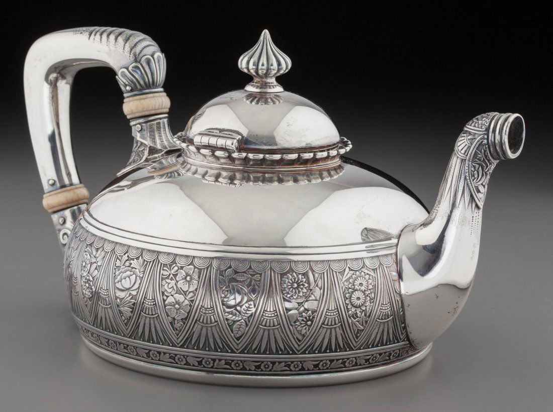 A Gorham Aesthetic Movement Silver Teapot, Provi (1 of 3)