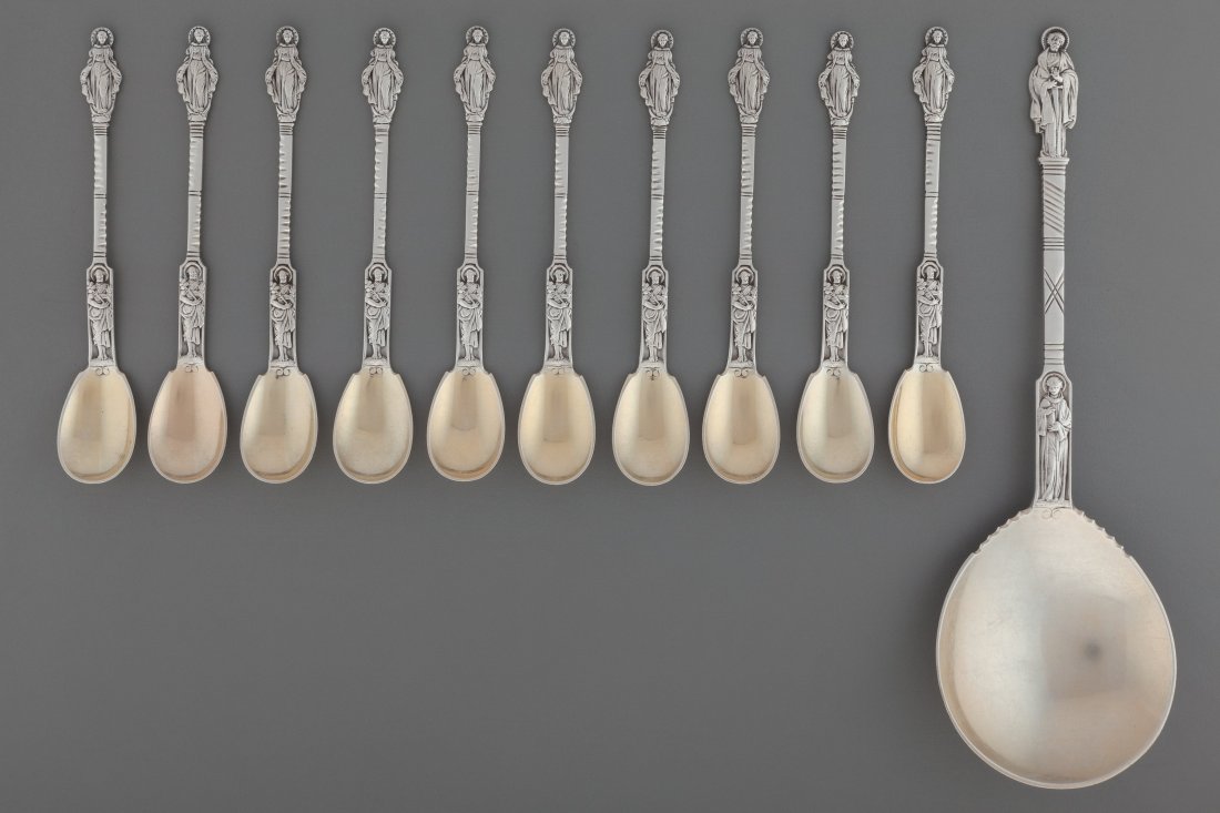 An Eleven-Piece Gorham Partial Gilt Silver Apost (1 of 3)
