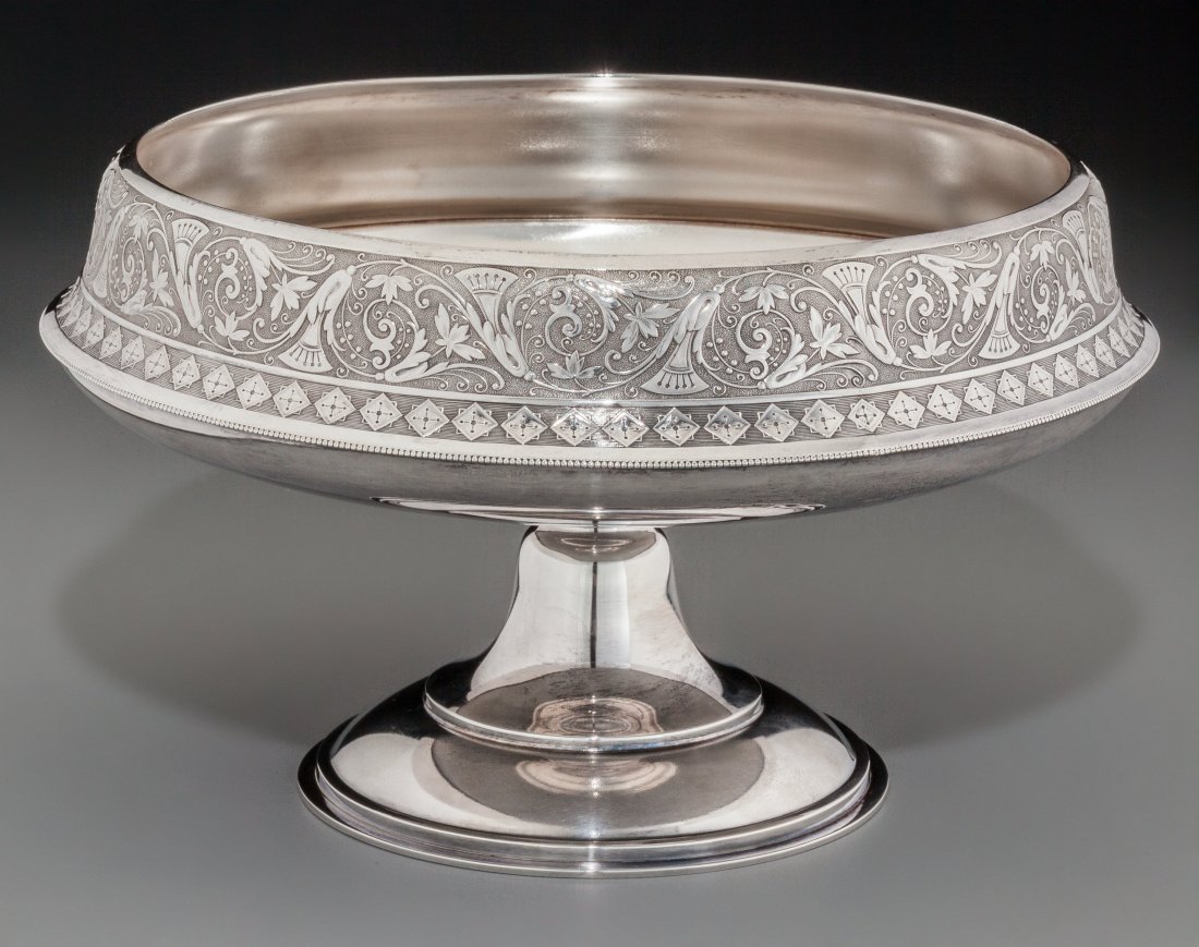 A Wood & Hughes Silver Footed Bowl, New York, Ne: A Wood & Hughes Silver Footed Bowl, New York, New York, circa 1875 Marks: W&H, STERLING,