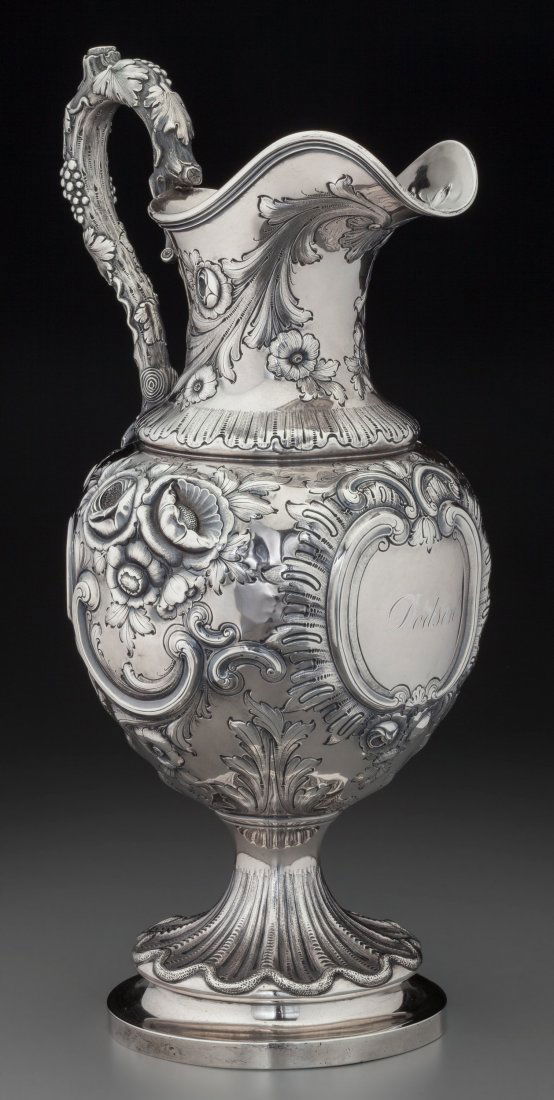 A George Sharp for Bailey & Co. Coin Silver Pres: A George Sharp for Bailey & Co. Coin Silver Presentation Pitcher, Philadelphia, Pennsylva
