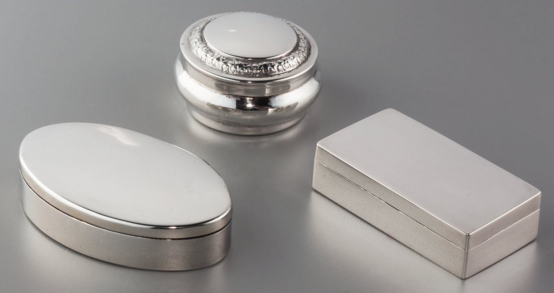 Three Swedish Partial Silver Snuff Boxes, circa (1 of 4)