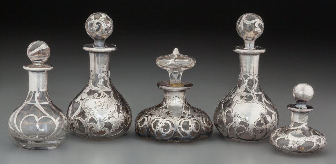 Three Alvin and Two American Silver Overlay Clea (1 of 4)