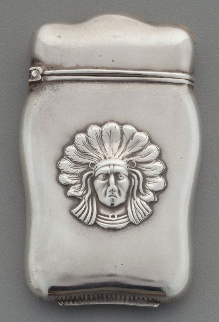 An American Partial Gilt Silver Match Safe with (1 of 3)
