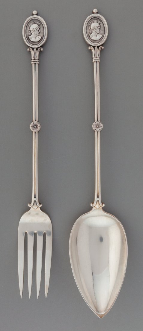 A Ball, Black & Co. Medallion Pattern Silver Sal (1 of 3)