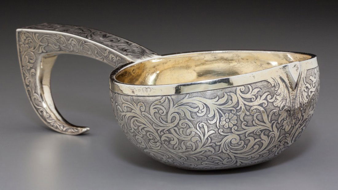 A Jacob Wiberg Russian Silver Kovsh, Moscow, Rus (1 of 3)