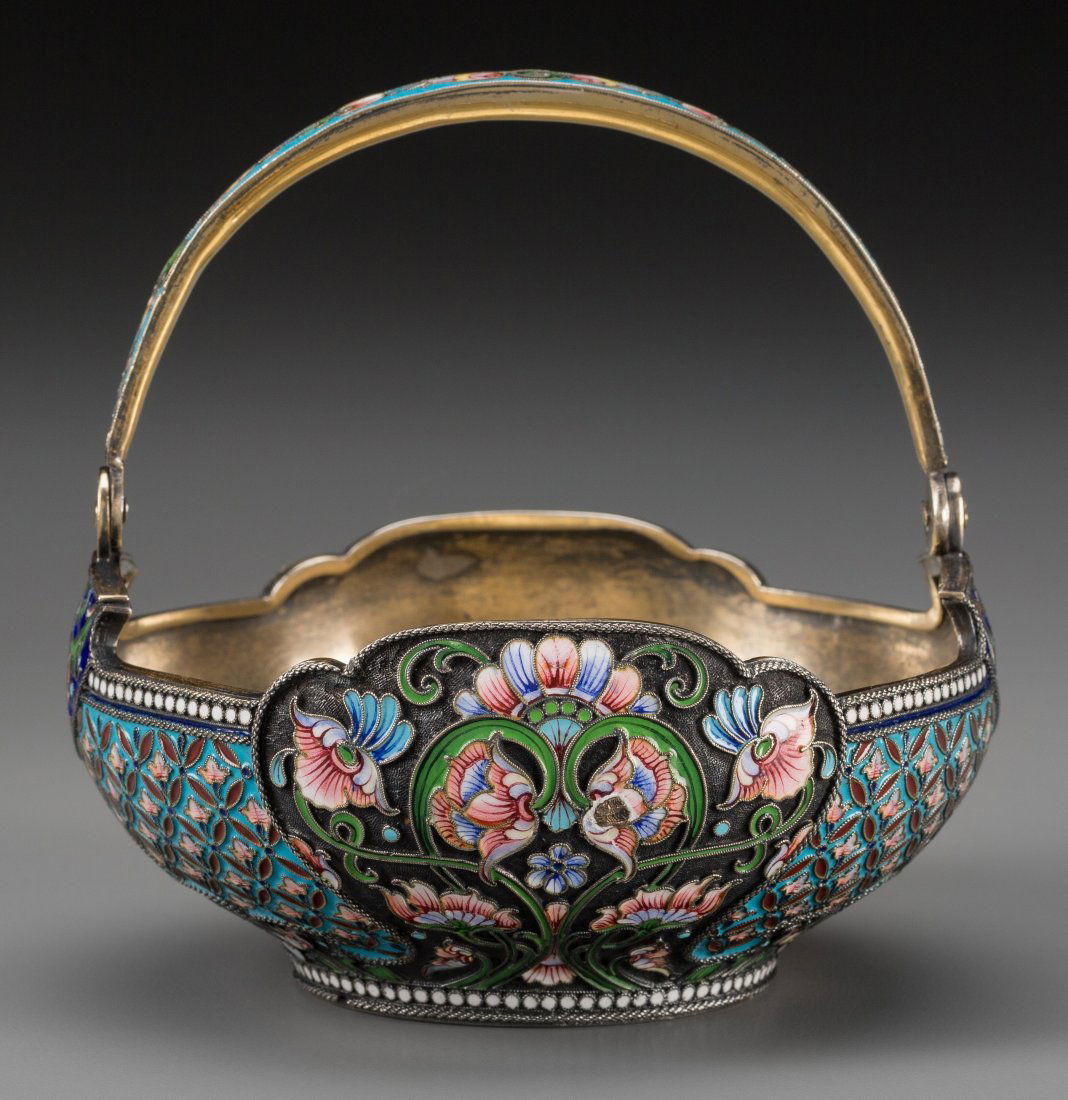 A Vasily Agafonov Russian Partial Gilt Silver an (1 of 3)