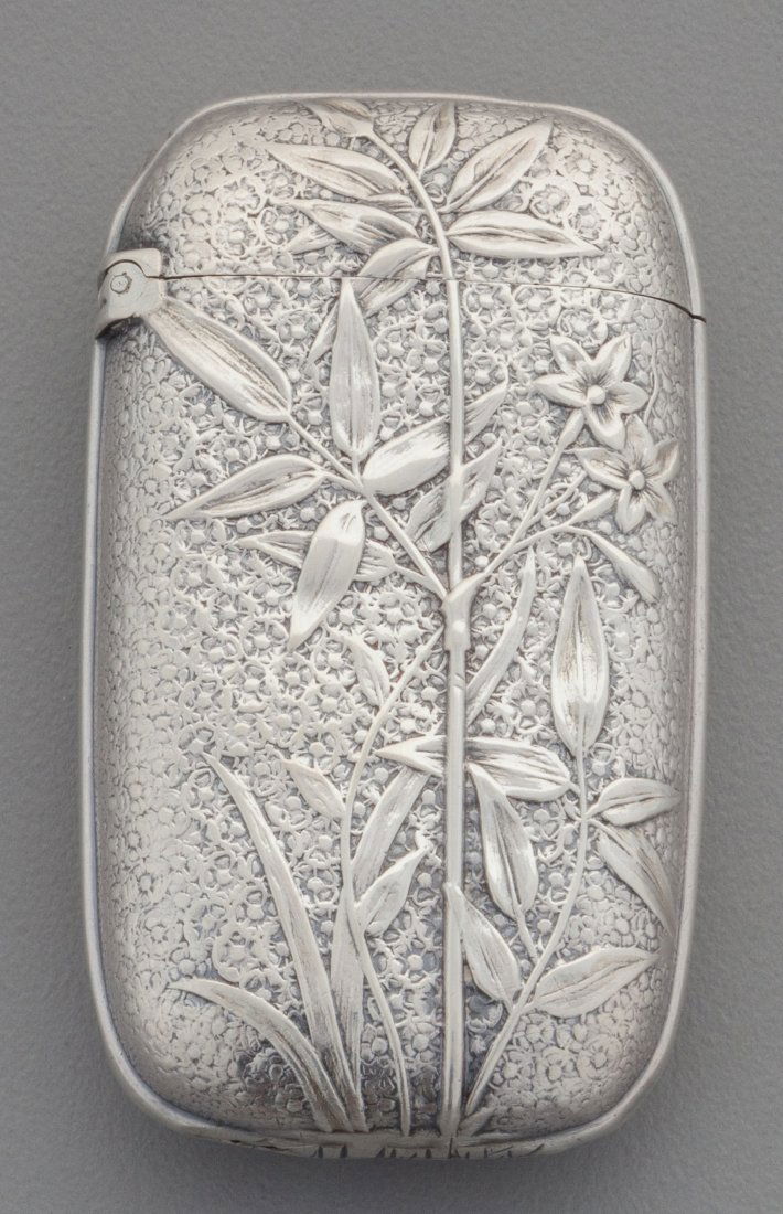 A Gorham Silver Match Safe with Bamboo Motif, Pr (1 of 3)