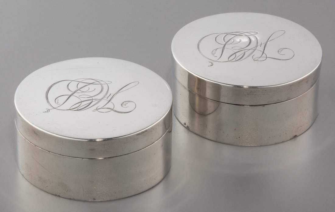 Two E. Holmberg Swedish Silver Snuff Boxes, Stoc (1 of 2)