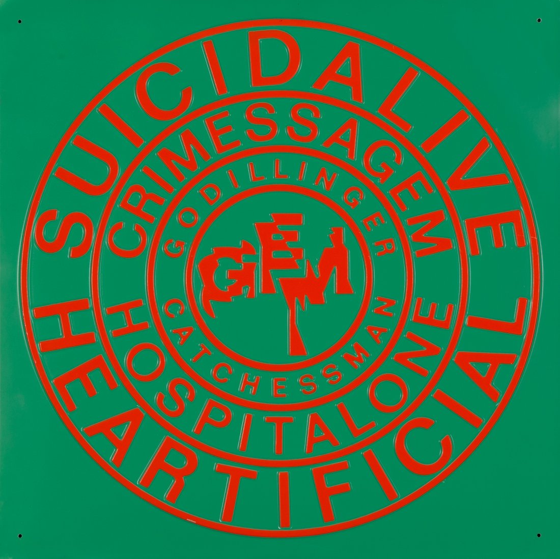 Ferdinand Kriwet (b. 1942) Suicidalive Heartific (1 of 4)