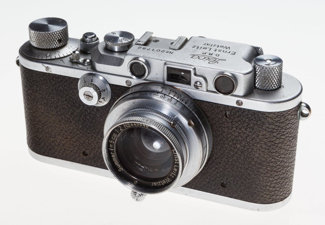 Leica IIIa Rangefinder Camera German, 1936, No. : Leica IIIa Rangefinder Camera German, 1936, No. 201782, for eposures 24 x 36mm on 35mm roll