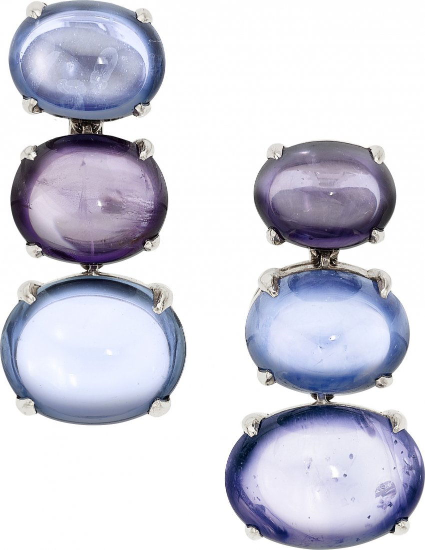 Sapphire, White Gold Earrings, Bvlgari  The earrings fe (1 of 4)