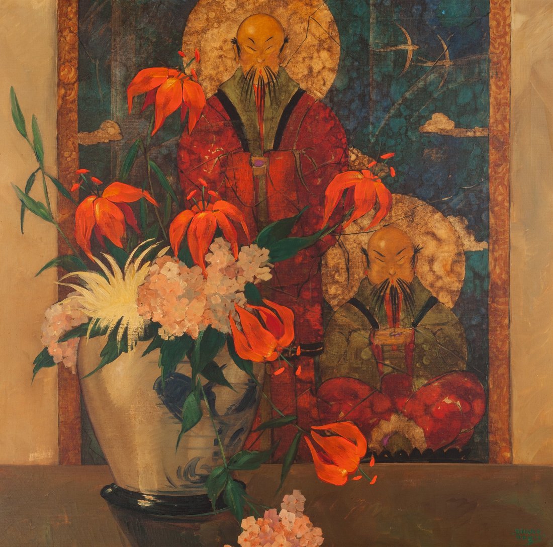 A Stark Davis (Winthrop Stark) Oil on Canvas Still Life (1 of 4)