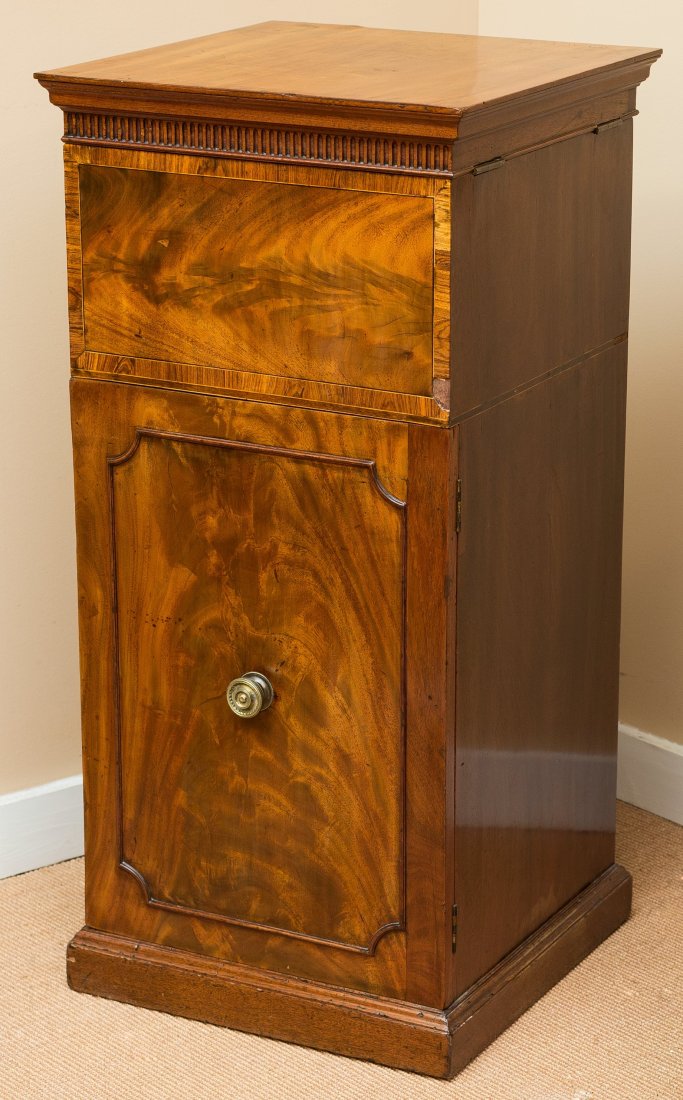 A Regency-Style Mahogany Pedestal Cabinet, 19th century (1 of 2)