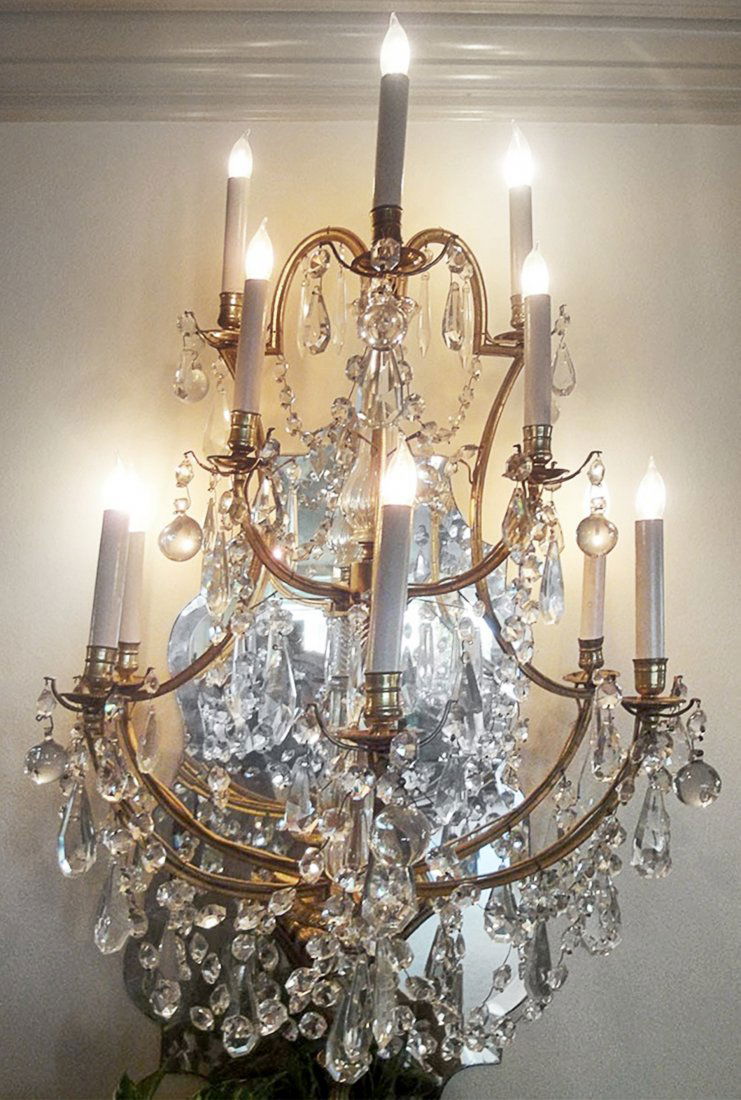 A Pair of Louis XVI-Style Gilt Bronze and Cut Glass Nin (1 of 1)