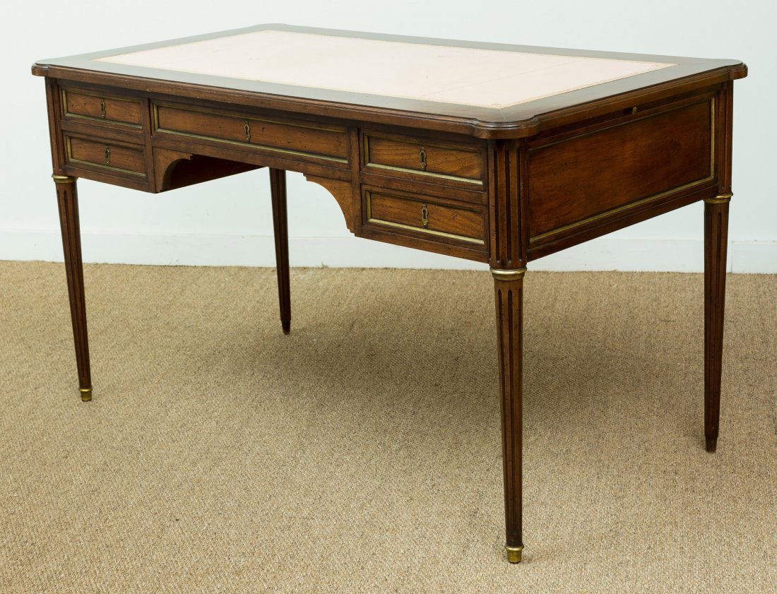 A Louis XVI-Style Gilt Bronze Mounted Mahogany Bureau P (1 of 2)